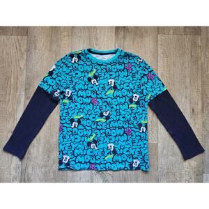 DISNEY Mickey Mouse Long Sleeve Tee T Shirt Boys Size 9